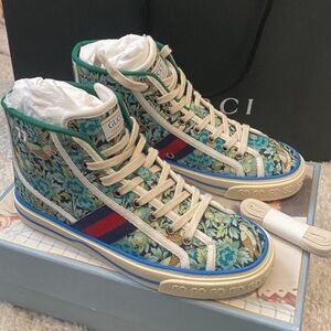 Gucci x Liberty London Tennis 1977 Floral High Top Sneaker